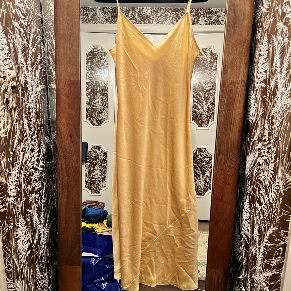 Elegant Gold Slip Dress